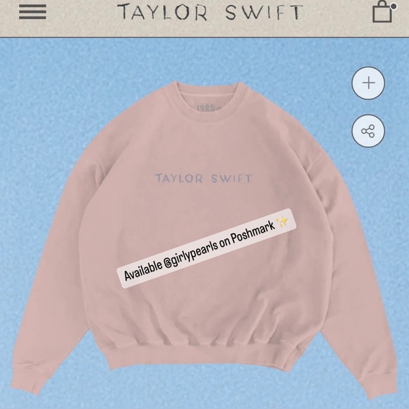 Official Taylor Swift 1989 (Taylor’s Version) Pink Crewneck Sweatshirt NEW - Picture 4 of 10